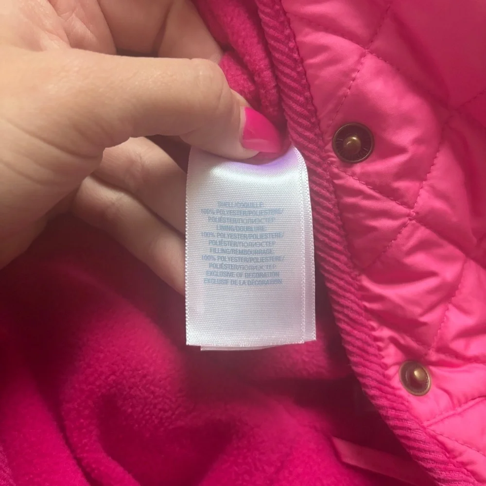Ralph Lauren Baby Quilted Snowsuit Bunting 6M – Pink & Navy Hooded One Piece